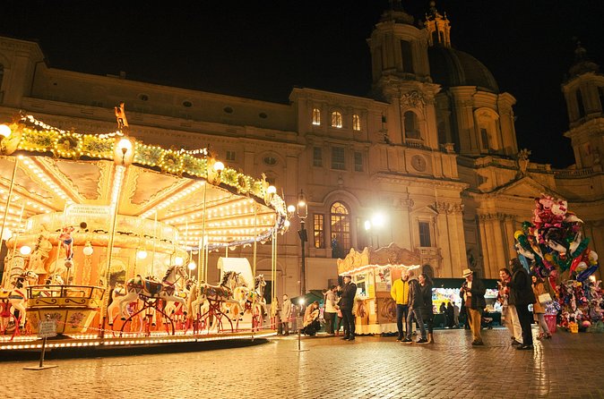 2h Xmas Lights Panoramic Vespa Sidecar Tour - Janiculum Hill panorama and Il Fontanone: where the ride turns scenic