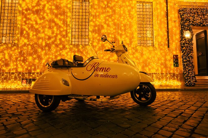 2h Xmas Lights Panoramic Vespa Sidecar Tour - What you’re actually getting: sidecar seating, helmets, and real comfort
