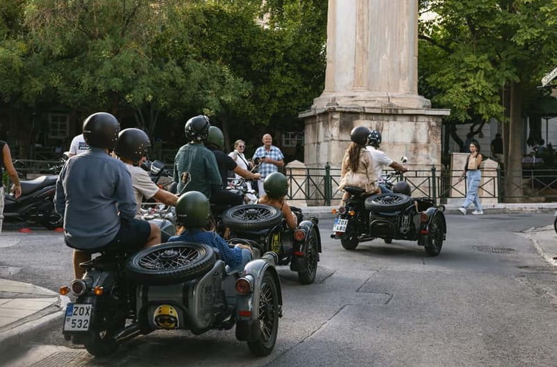Acropolis of Athens: 60′ Tour in a Vintage Motorcycle - How the ride moves through Monastiraki and Plaka
