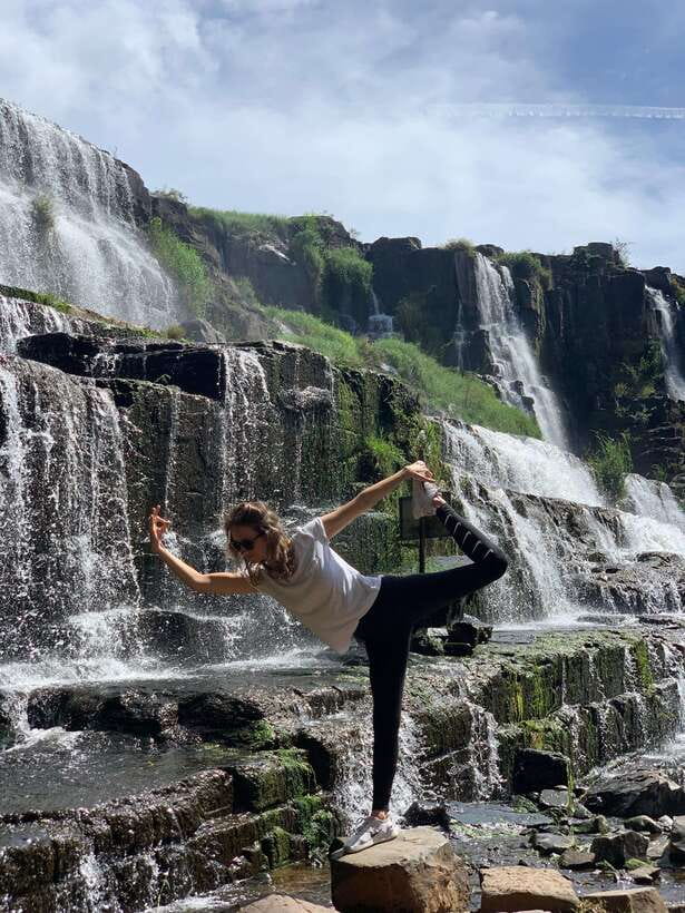 Dalat: MOTORBIKE TOUR TO PONGOUR FALLS- SILK- COFFEE FARM - Elephant Waterfalls: Big Falls, a Temple Nearby, and Cave Peek Energy
