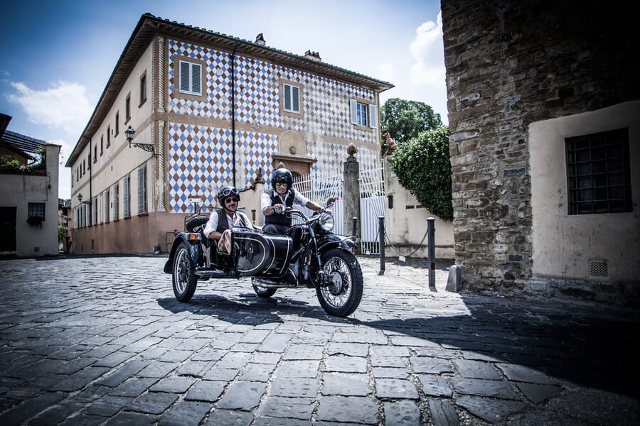 Florence Vintage Motorcycle Sidecar ride - Morning or Sunset - San Miniato al Monte and the Holy Doors: sweet stop, big views