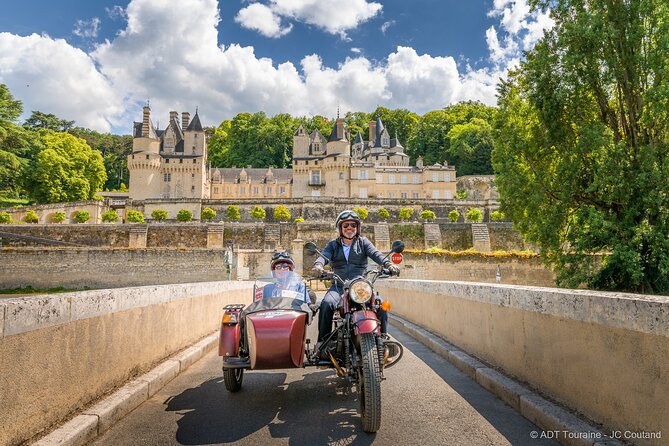 Half day tour on sidecar from Tours - Azay-le-Rideau: white stone, an Italian-style staircase, and l’Islette