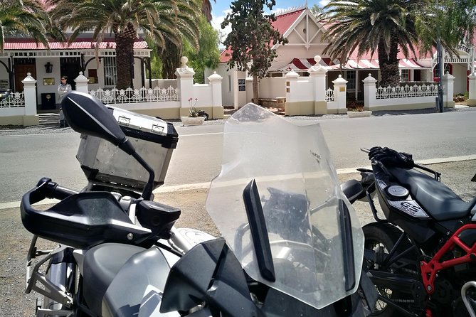 Motorbike adventures on a dual purpose motorbike in the Garden Route and Karoo. - Safety briefing and gear: what included means in practice
