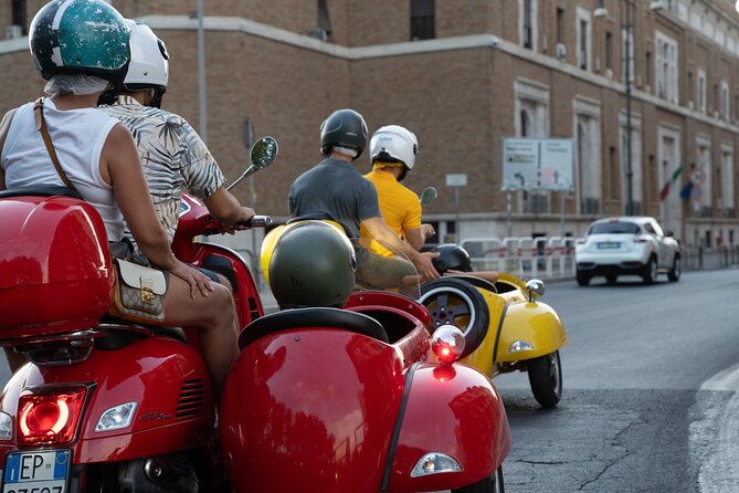 Rome Vespa Sidecar Tour — 90-Minute City Highlights Tour - Helmeted passenger setup: what you ride, and how seat switching helps