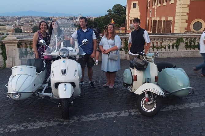 Vespa Sidecar Tour at Day/Night with Pickup - Aventine Hill Ride Up and Giardino degli Aranci Quiet Time