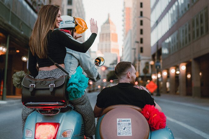 VESPA SiDECAR Tour in San Antonio with Tacos - Art, a Spanish Colonial Townhouse, and the Downtown High Point